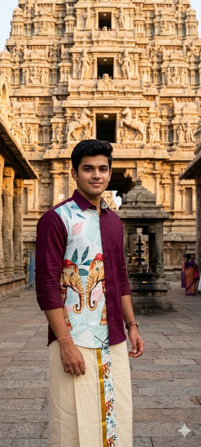 SD ONE SIDE - printed Red shirt