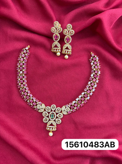 Yamini neck set Pink